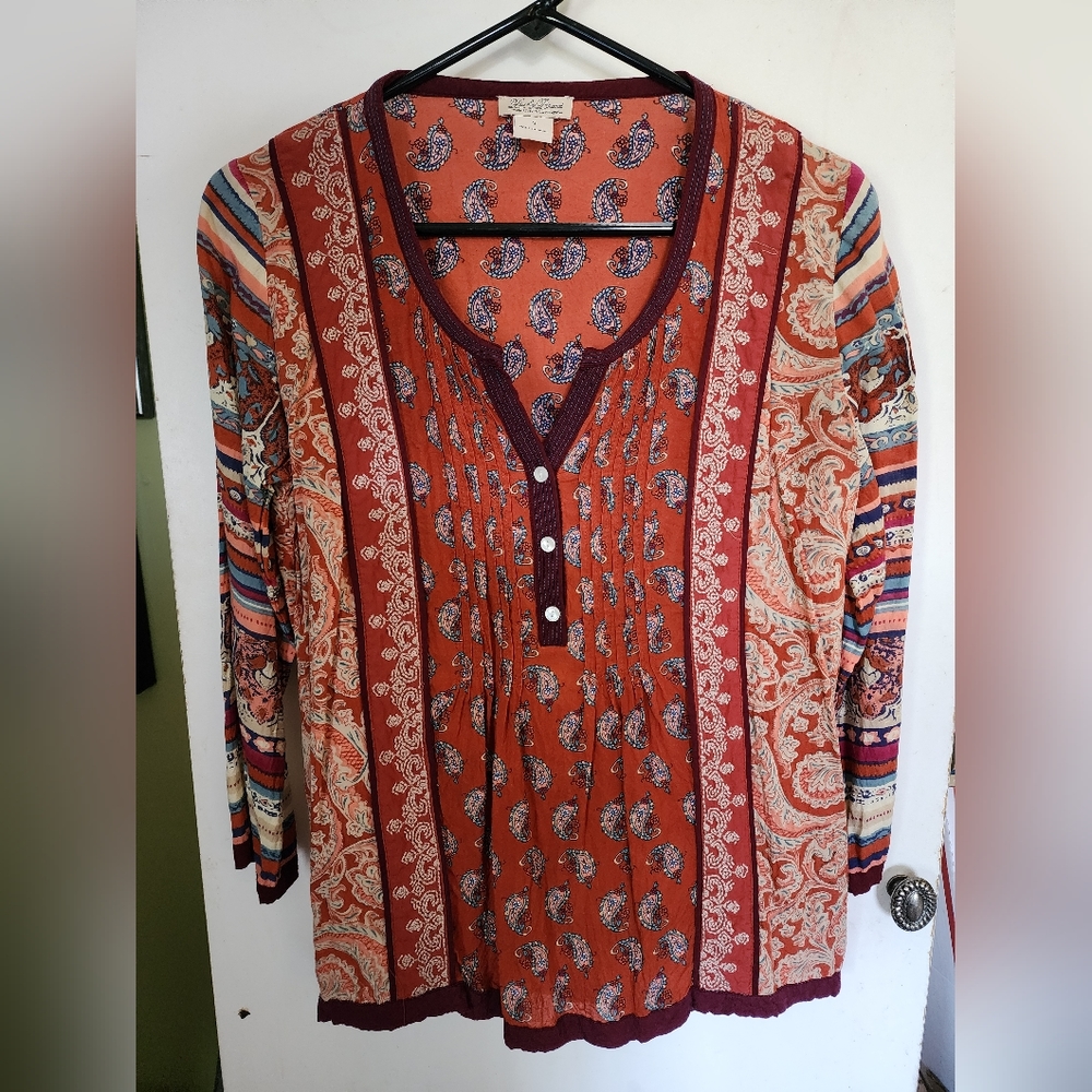 Lucky Brand Boho tunic top size small